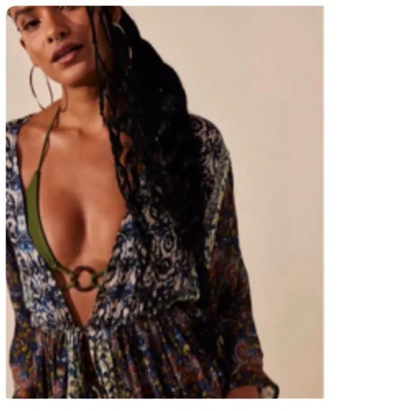 Free PEOPLE BOMBAY KIMONO ONE SIZE - Picture 3 of 16